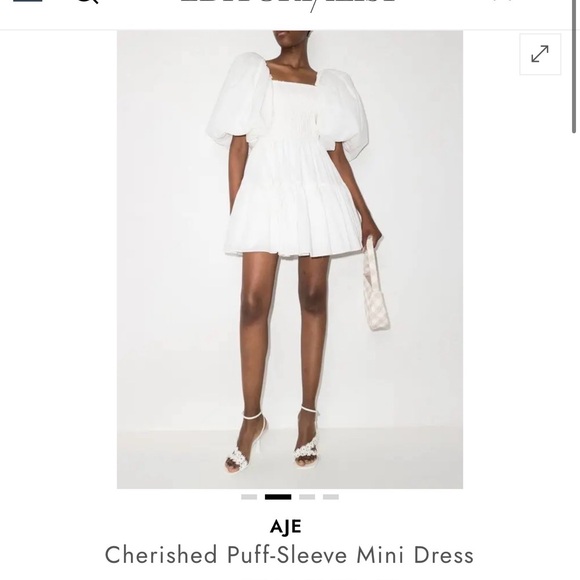 Aje Dresses & Skirts - Aje Cherished Puff-Sleeve Mini Dress- Zippered part is very stretchy-US 8,10,12
